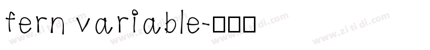 fern variable字体转换